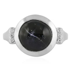 Indischer Stern-Diopsid-Silberring