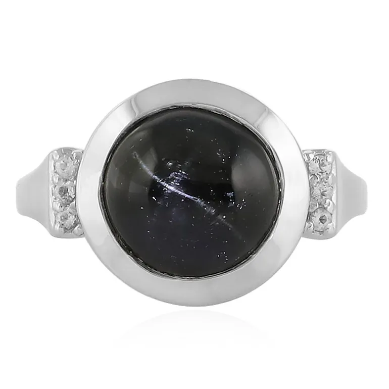 Indischer Stern-Diopsid-Silberring