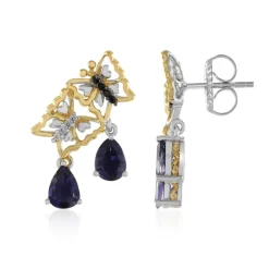 Iolith-Silberohrringe (Gems en Vogue)