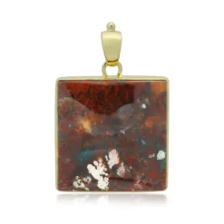 Java-Feder-Achat-Silberanhänger