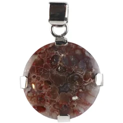 Java-Feder-Achat-Silberanhänger