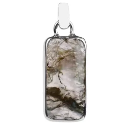 Java-Moosachat-Silberanhänger