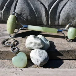 Juwelo Wellness-Set Serpentin - Massageroller, Schlüsselanhänger, Edelsteine