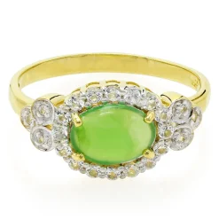 Kaiserlicher Chrysopras-Silberring