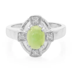 Kaiserlicher Chrysopras-Silberring