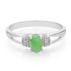 Kaiserlicher Chrysopras-Silberring