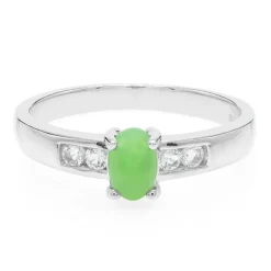 Kaiserlicher Chrysopras-Silberring