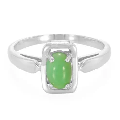 Kaiserlicher Chrysopras-Silberring