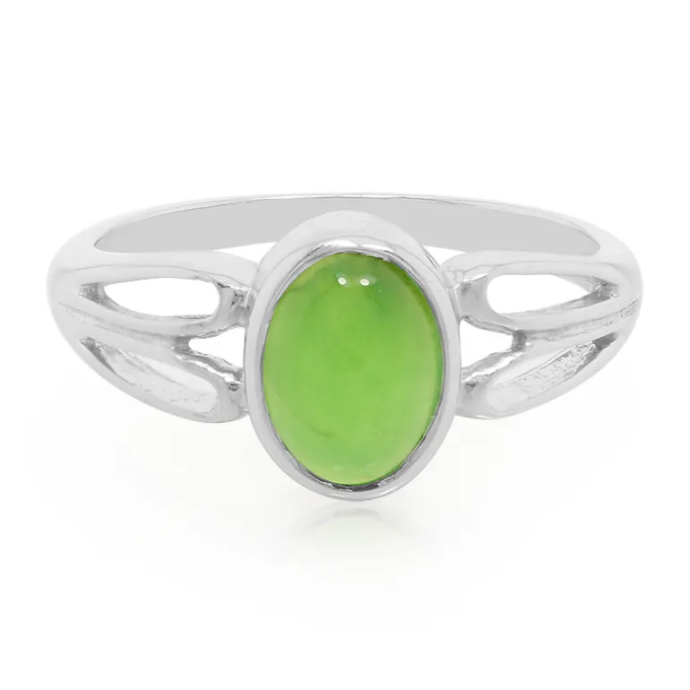 Kaiserlicher Chrysopras-Silberring