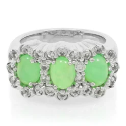 Kaiserlicher Chrysopras-Silberring