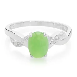 Kaiserlicher Chrysopras-Silberring