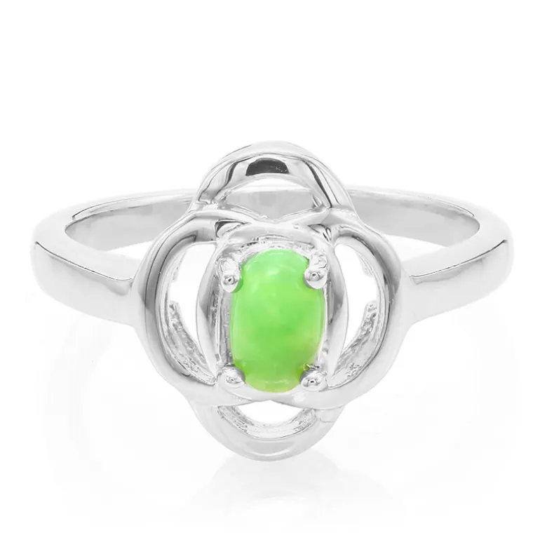 Kaiserlicher Chrysopras-Silberring