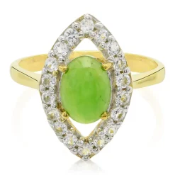 Kaiserlicher Chrysopras-Silberring