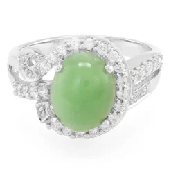 Kaiserlicher Chrysopras-Silberring