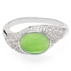 Kaiserlicher Chrysopras-Silberring