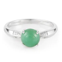 Kaiserlicher Chrysopras-Silberring