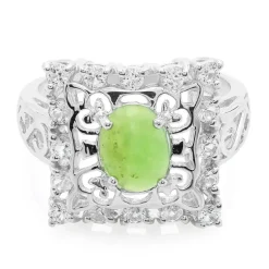 Kaiserlicher Chrysopras-Silberring