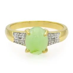 Kaiserlicher Chrysopras-Silberring