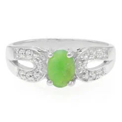 Kaiserlicher Chrysopras-Silberring