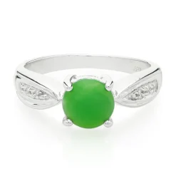 Kaiserlicher Chrysopras-Silberring