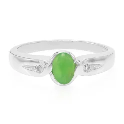 Kaiserlicher Chrysopras-Silberring