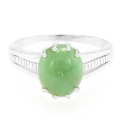 Kaiserlicher Chrysopras-Silberring