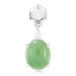 Kaiserlicher Chrysopras-Silberanhänger