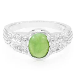 Kaiserlicher Chrysopras-Silberring