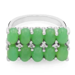 Kaiserlicher Chrysopras-Silberring