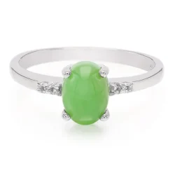 Kaiserlicher Chrysopras-Silberring