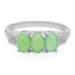 Kaiserlicher Chrysopras-Silberring