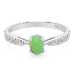 Kaiserlicher Chrysopras-Silberring