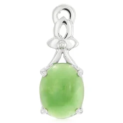 Kaiserlicher Chrysopras-Silberanhänger