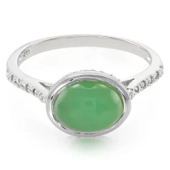 Kaiserlicher Chrysopras-Silberring