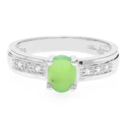 Kaiserlicher Chrysopras-Silberring