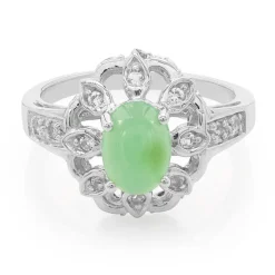 Kaiserlicher Chrysopras-Silberring