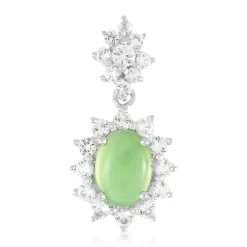 Kaiserlicher Chrysopras-Silberanhänger