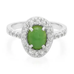 Kaiserlicher Chrysopras-Silberring