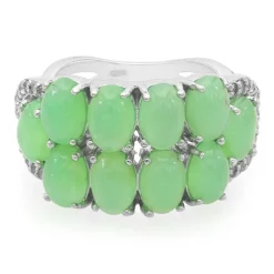 Kaiserlicher Chrysopras-Silberring