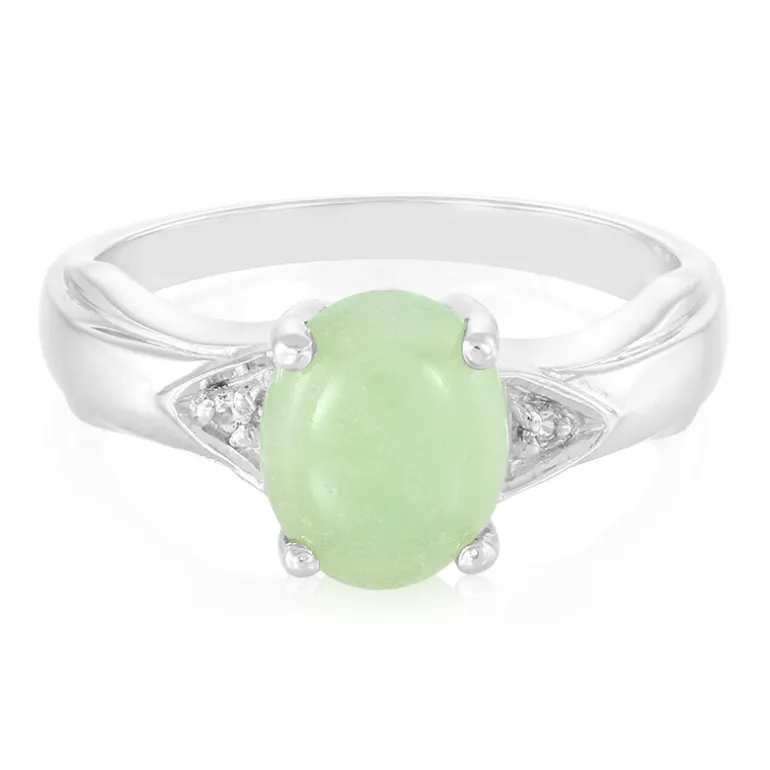 Kaiserlicher Chrysopras-Silberring