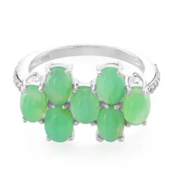 Kaiserlicher Chrysopras-Silberring