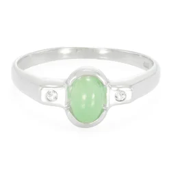 Kaiserlicher Chrysopras-Silberring