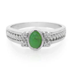 Kaiserlicher Chrysopras-Silberring