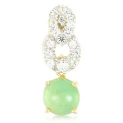 Kaiserlicher Chrysopras-Silberanhänger