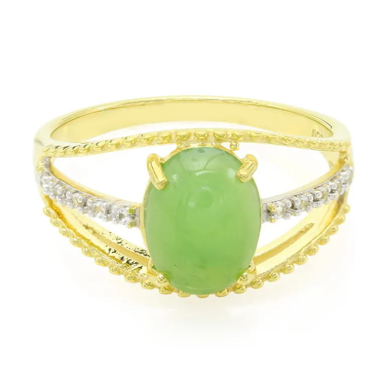 Kaiserlicher Chrysopras-Silberring