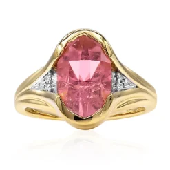Kalifornischer Pinkfarbener Turmalin-Goldring (Amanda Adkins)
