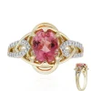 Kalifornischer Pinkfarbener Turmalin-Goldring (Rifkind 1894 Collection)