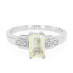 Kanariengelber Kunzit-Silberring