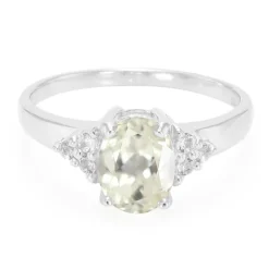 Kanariengelber Kunzit-Silberring