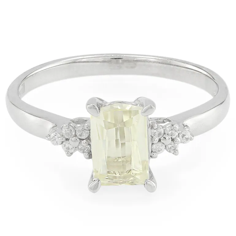 Kanariengelber Kunzit-Silberring